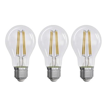 SET 3x Bombilla LED FILAMENT A60 E27/5W/230V 4000K Clase energética A