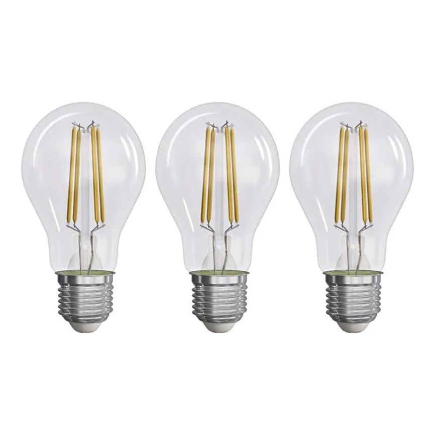 SET 3x Bombilla LED FILAMENT A60 E27/5W/230V 4000K Clase energética A