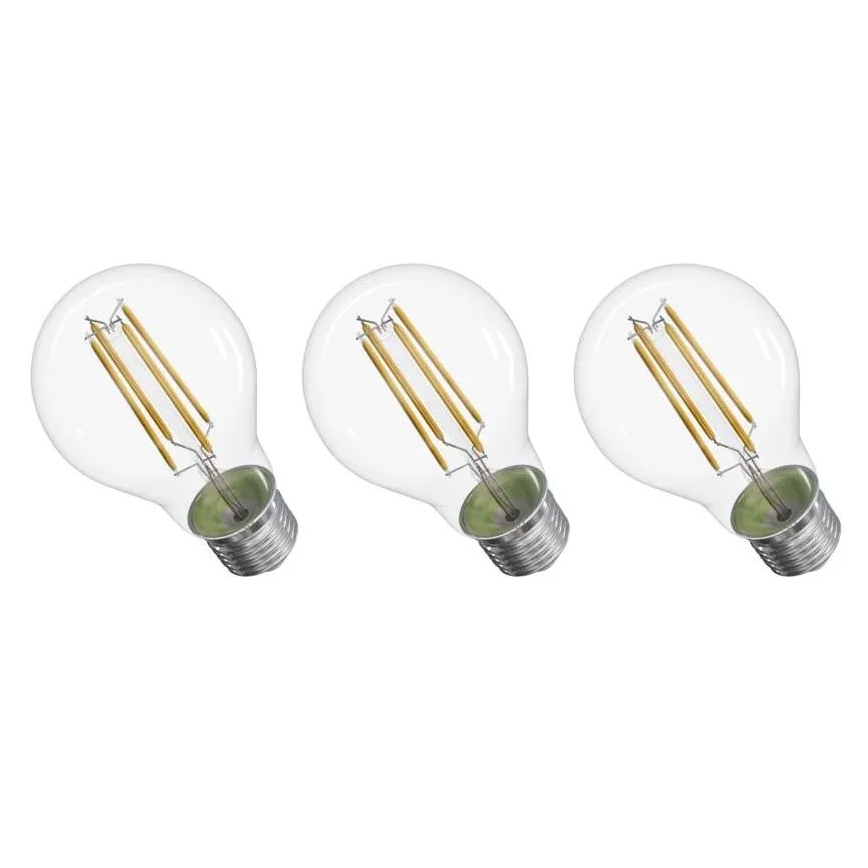 SET 3x Bombilla LED FILAMENT A60 E27/5W/230V 4000K Clase energética A