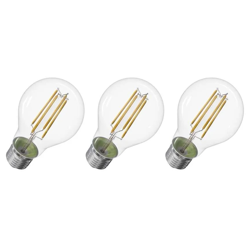 SET 3x Bombilla LED FILAMENT A60 E27/5W/230V 4000K Clase energética A