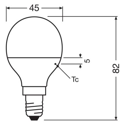 SET 3x Bombilla LED P45 E14/4,9W/230V 3000K - Osram