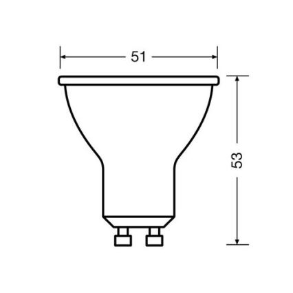 SET 3x Bombilla LED PAR16 GU10/2,6W/230V 2700K - Osram