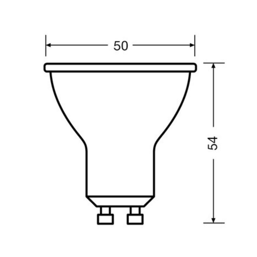 SET 3x Bombilla LED PAR16 GU10/4,5W/230V 2700K - Osram