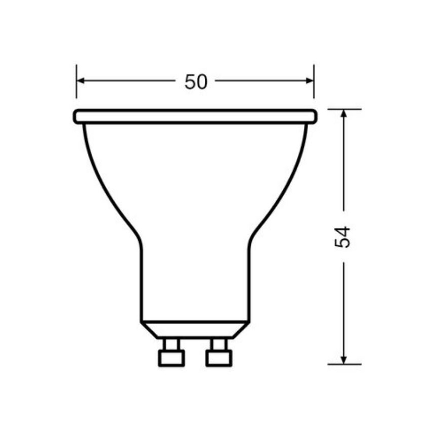 SET 3x Bombilla LED PAR16 GU10/6,9W/230V 4000K - Osram