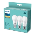 SET 3x Bombilla LED Philips A60 E27/13W/230V 2700K