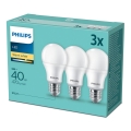 SET 3x Bombilla LED Philips E27/6W/230V 2700K