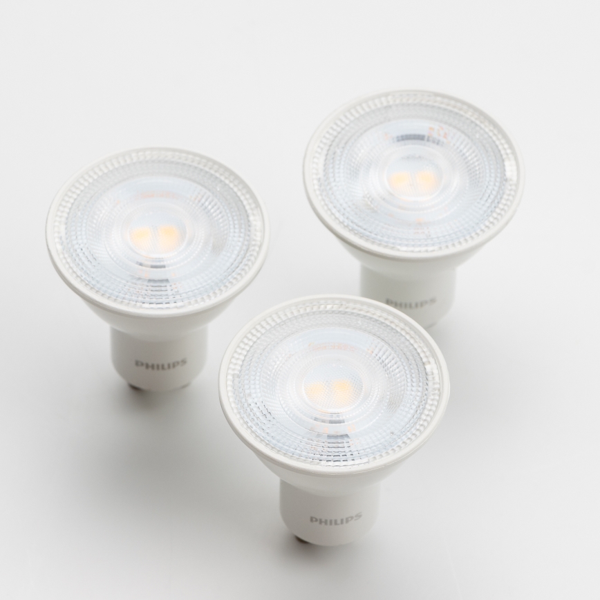 SET 3x Bombilla LED Philips GU10/4,7W/230V 2700K