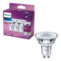 SET 3x Bombilla LED Philips PAR16 GU10/4,6W/230V 4000K