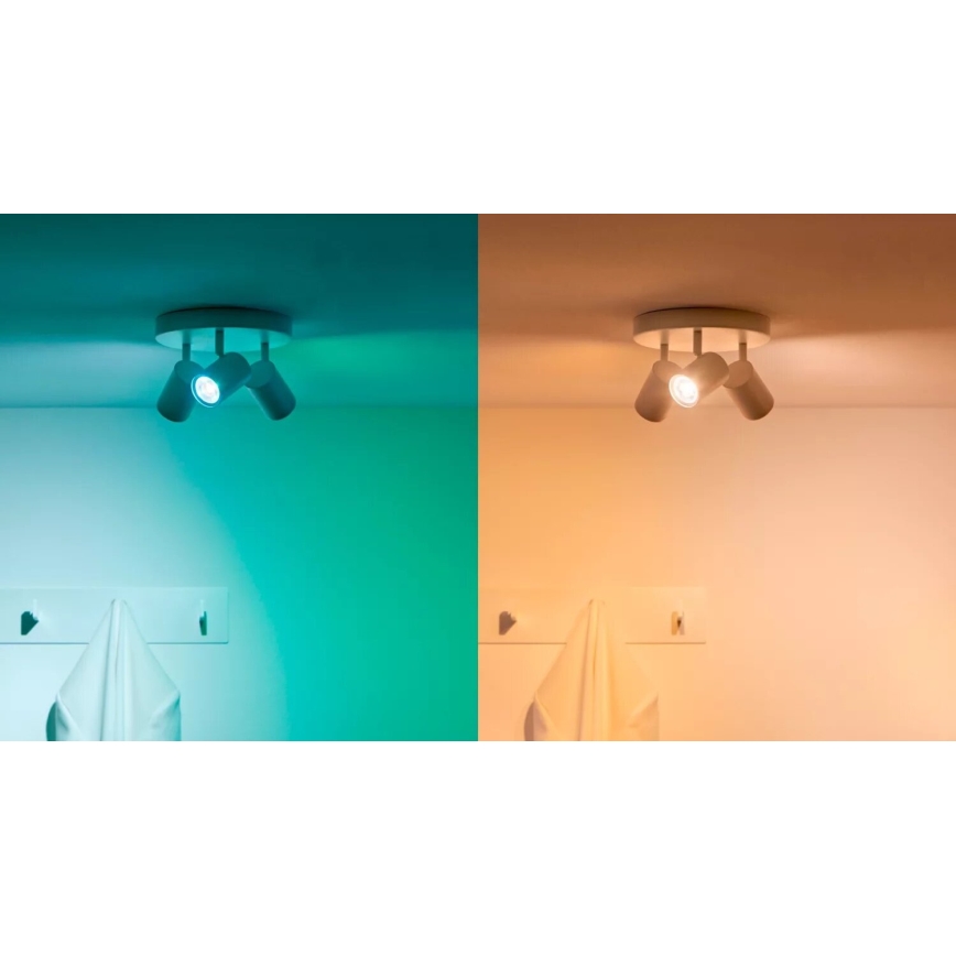 SET 3x Bombilla LED RGBW regulable PAR16 GU10/4,7W/230V 2200-6500K Wi-Fi - WiZ