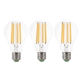 SET 3x Bombilla LED VINTAGE A60 E27/9W/230V 3000K - Brilagi