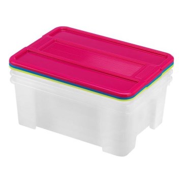 SET 3x Caja de almacenamiento TEX BOX 10 l
