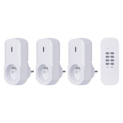 SET 3x Enchufes controlados remotamente 230V + 1x CR2032