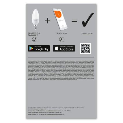 SET 3x LED Bombilla regulable SMART+ E14/5W/230V 2700K Wi-Fi - Ledvance