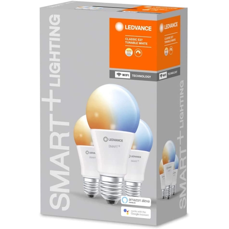 SET 3x LED Bombilla regulable SMART+ E27/9,5W/230V 2700K-6500K Wi-Fi - Ledvance