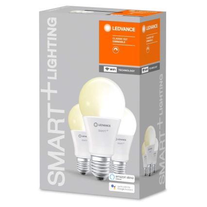 SET 3x LED Bombilla regulable SMART+ E27/9,5W/230V 2700K Wi-Fi - Ledvance