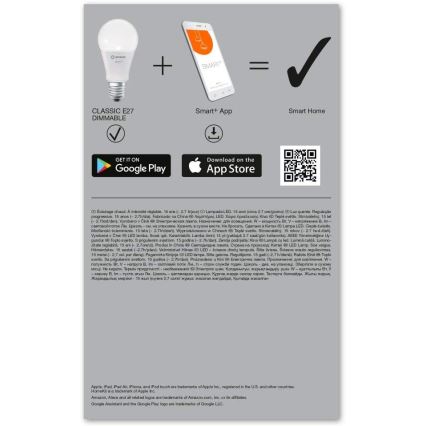 SET 3x LED Bombilla regulable SMART+ E27/9,5W/230V 2700K Wi-Fi - Ledvance