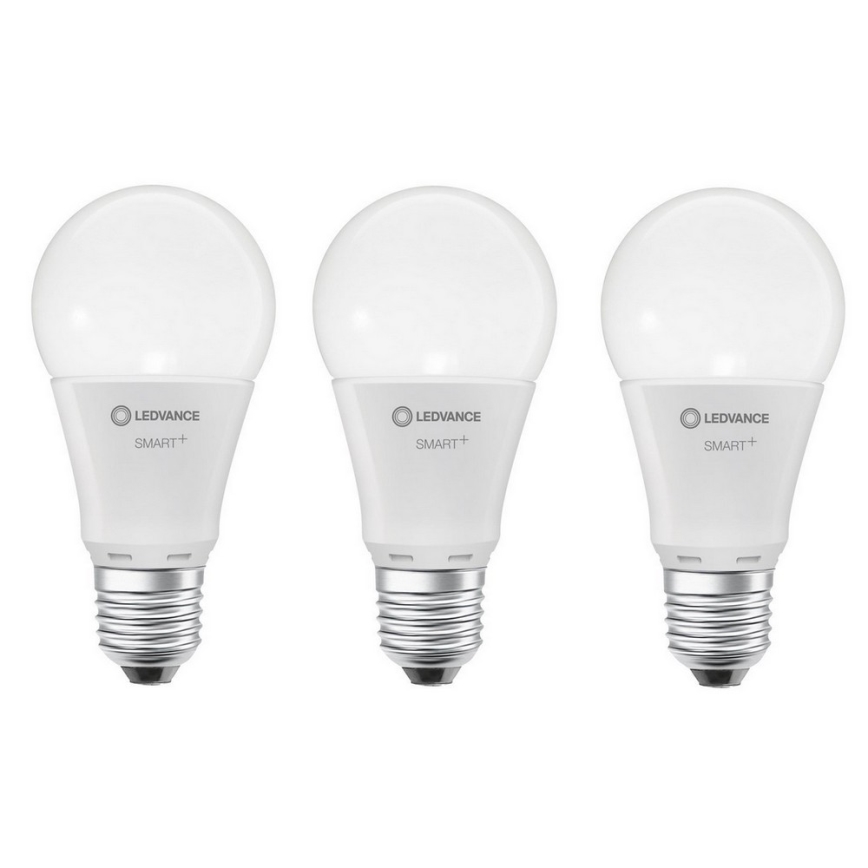SET 3x LED RGB Bombilla regulable SMART+ E27/9W/230V 2700K-6500K Wi-Fi - Ledvance