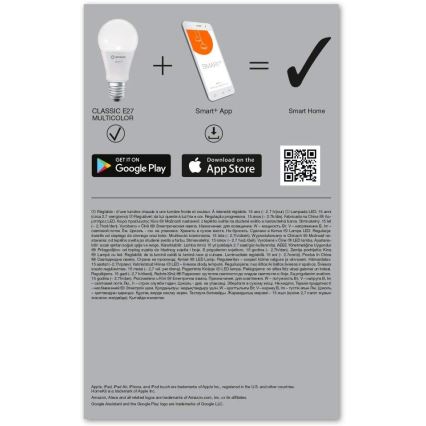 SET 3x LED RGB Bombilla regulable SMART+ E27/9W/230V 2700K-6500K Wi-Fi - Ledvance