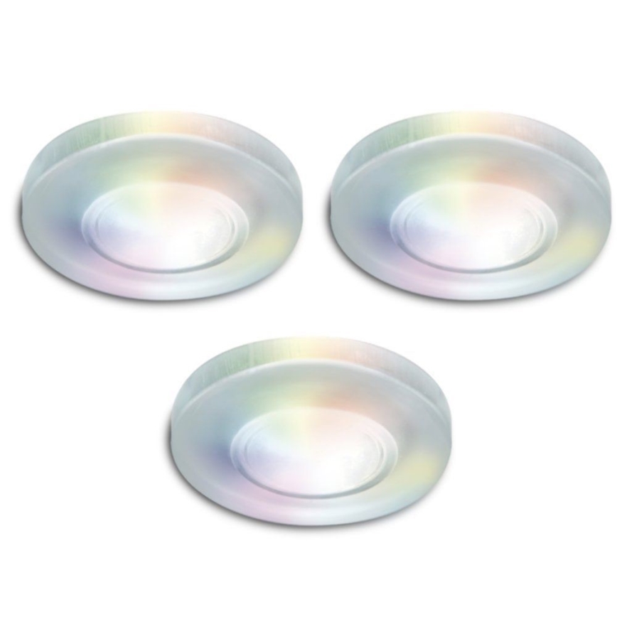 SET 3x LED RGB Lámpara empotrable regulable para el baño ARGON LED/7,3W/230V IP44 + control remoto