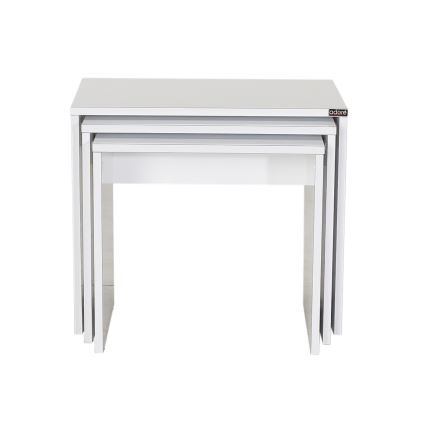 SET 3x Mesa de centro blanco