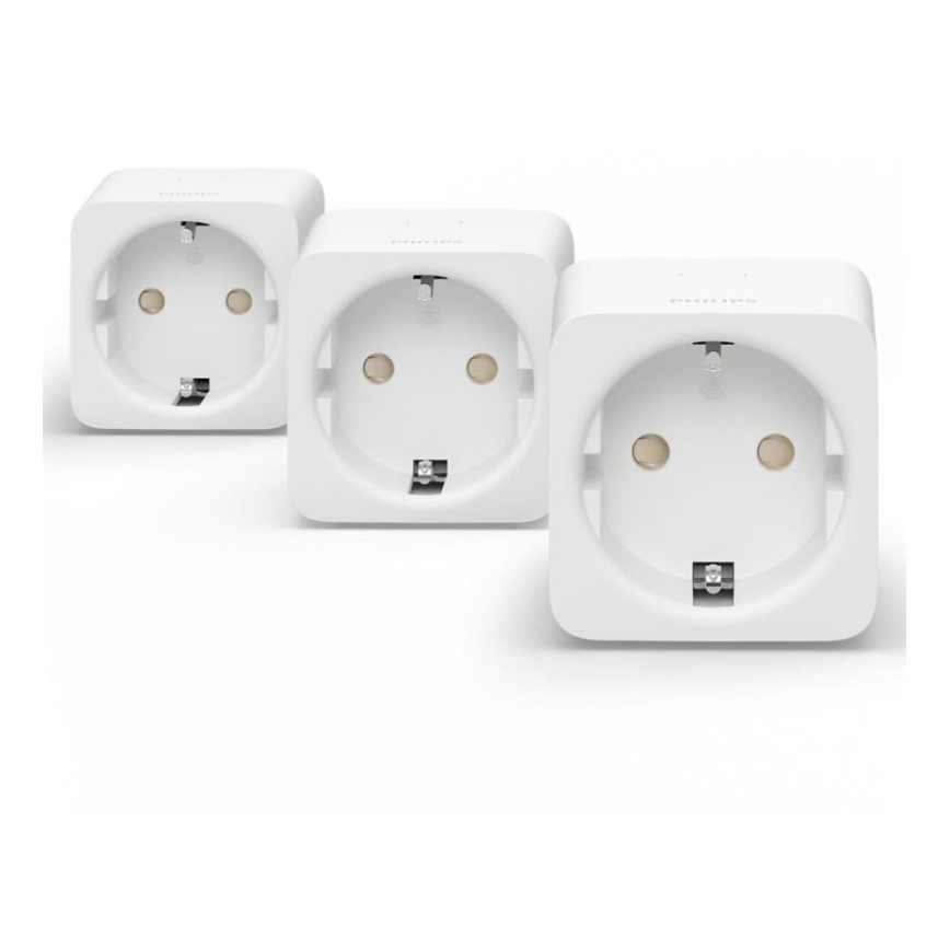 SET 3x Toma inteligente Philips Hue Inteligente enchufe EU SCHUKO
