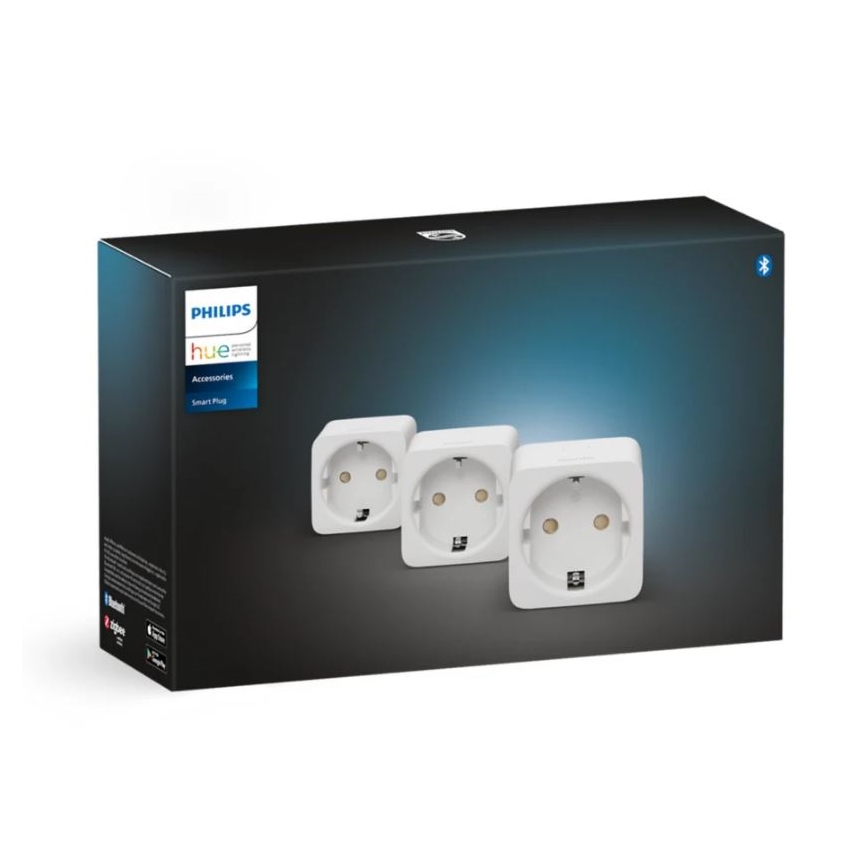 SET 3x Toma inteligente Philips Hue Inteligente enchufe EU SCHUKO