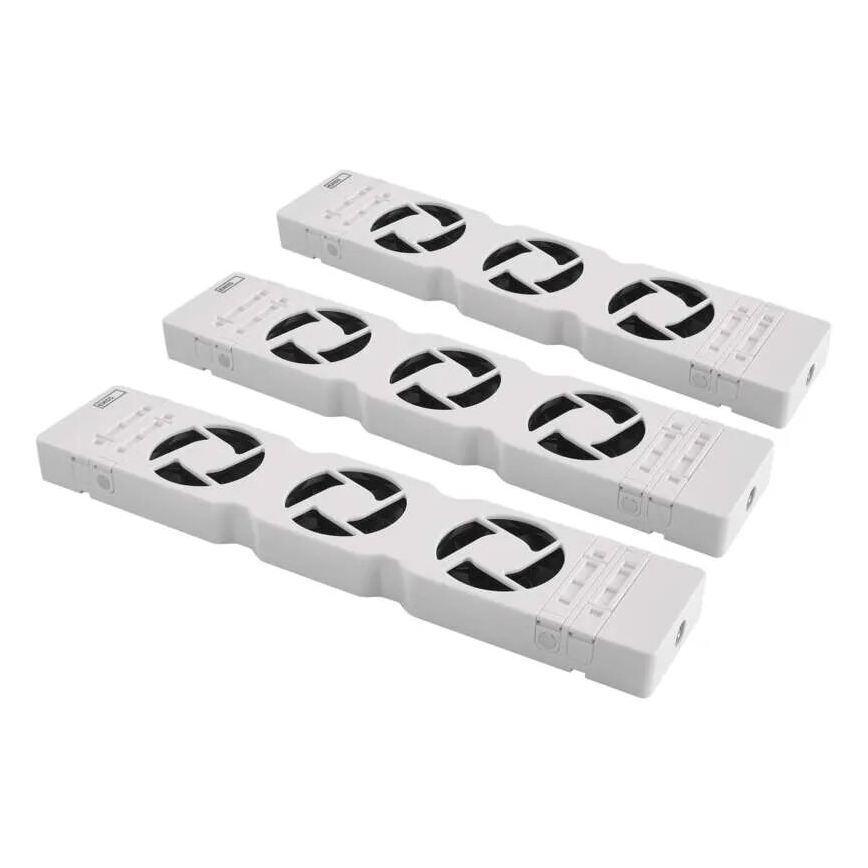 SET 3x Ventilador de radiador 5/230V blanco