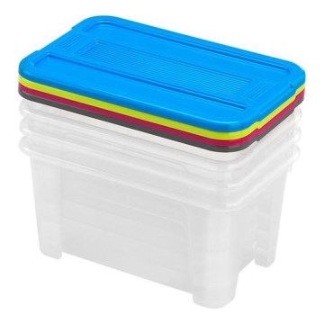 SET 4x Caja de almacenamiento TEX BOX 4,5 l