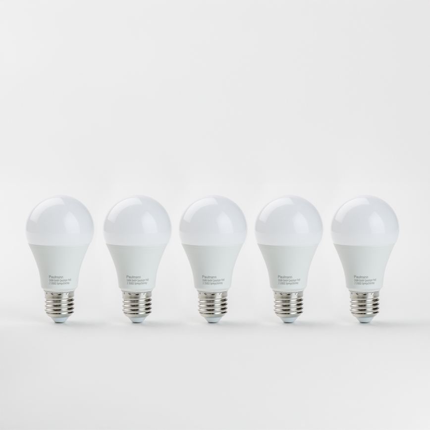 SET 5x Bombilla LED A60 E27/9W/230V 2700K - Paulmann 28780