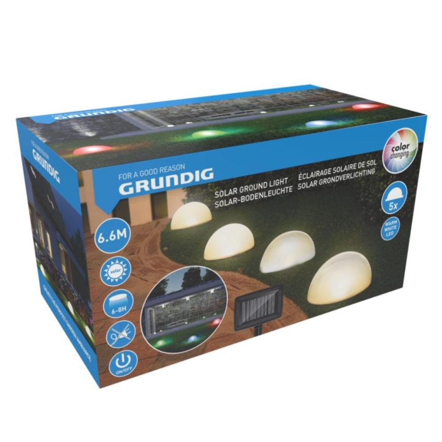 SET 5x Lámpara solar LED LED/3,2V 600 mAh multicolor