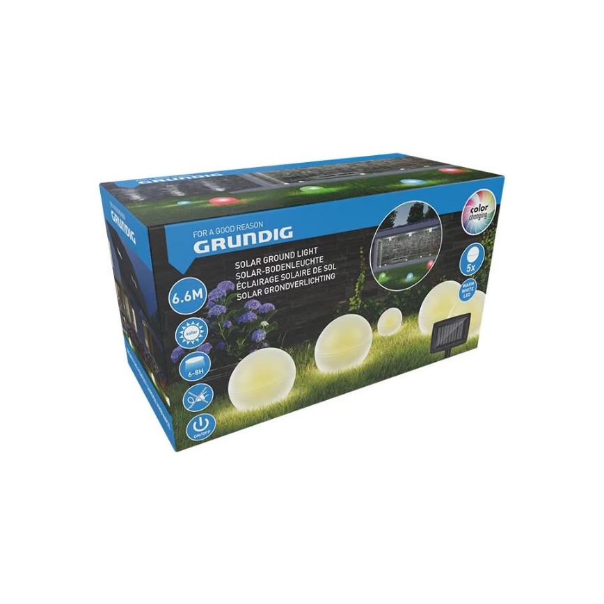 SET 5x Lámpara solar LED LED/3,2V multicolor