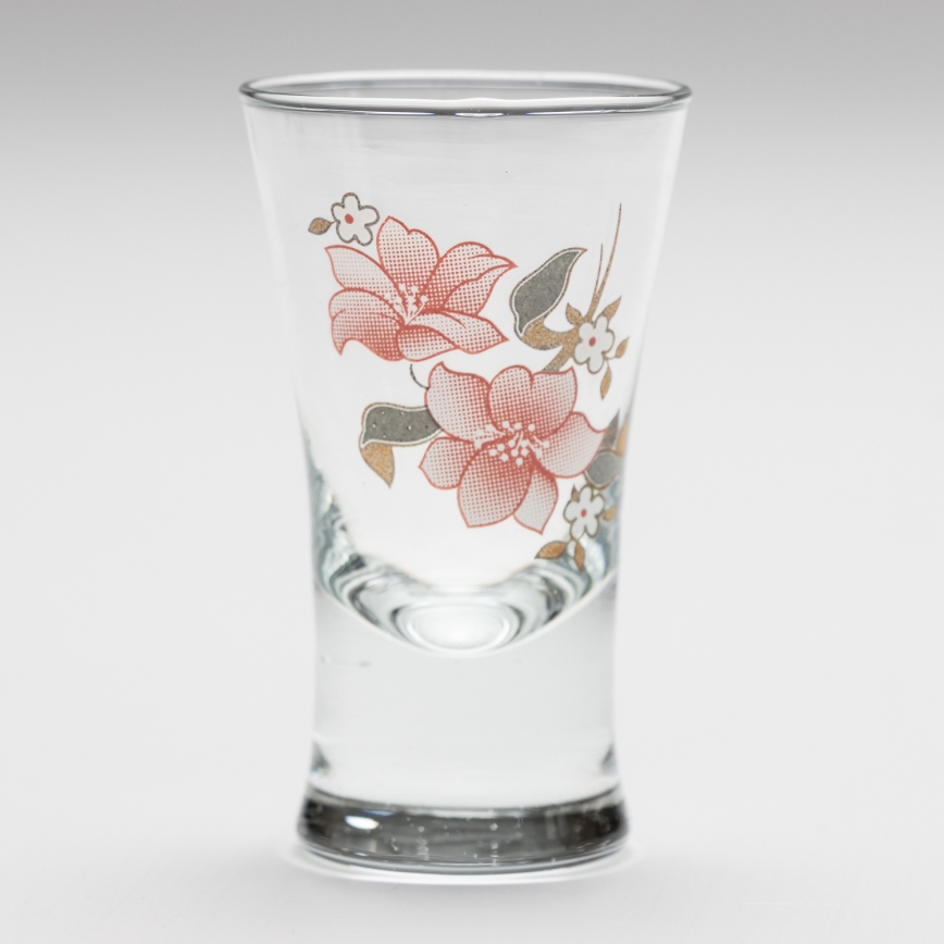 Set 6x copas de licor con motivo de ramo de flores n° 2