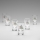 Set 6x copas de licor con motivo de ramo de flores n° 3