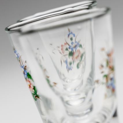 Set 6x copas de licor con motivo de ramo de flores n° 3