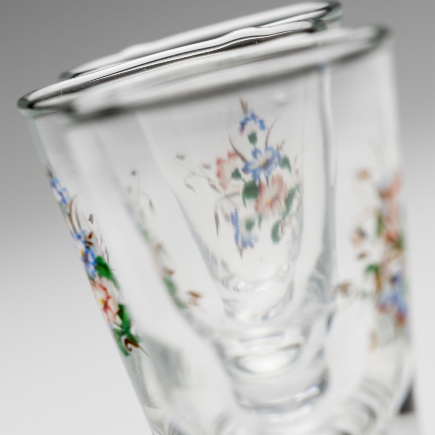Set 6x copas de licor con motivo de ramo de flores n° 3