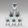 Set 6x copas de licor transparente - ciruela