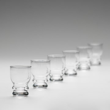 Set 6x copas de licor transparente