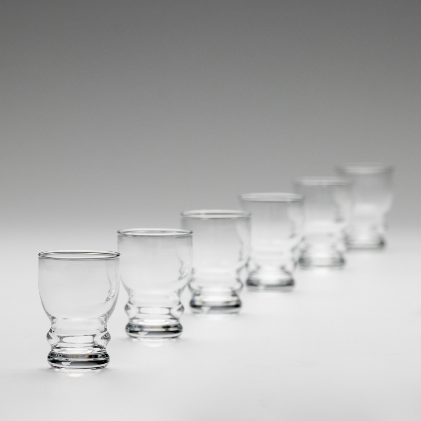 Set 6x copas de licor transparente