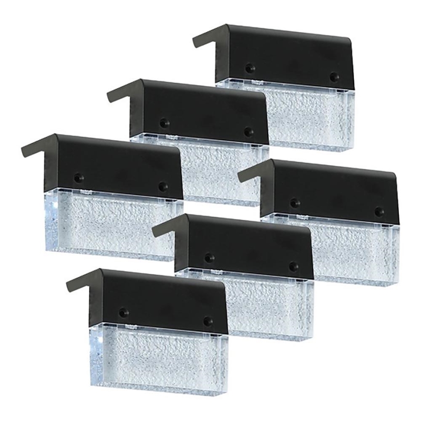 SET 6x LED RGB Aplique solar LED/1W/1,2V 3500K IP65