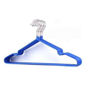 SET 6x Perchero 19,5x41 cm metal/azul