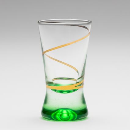 Set 6x Vaso de chupito 25 mm transparente verde