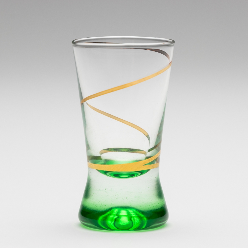 Set 6x Vaso de chupito 25 mm transparente verde