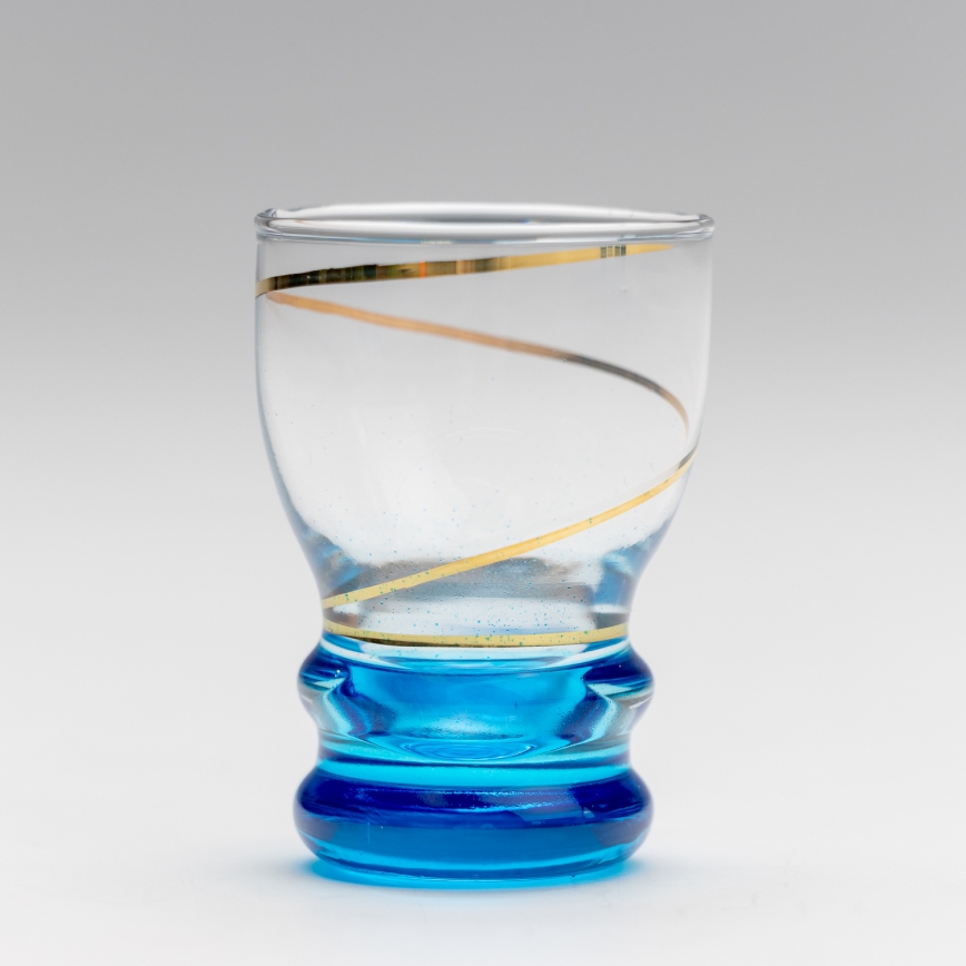 Set 6x Vaso de chupito transparente azul