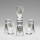 Set 6x Vaso de chupito transparente con motivo de ramo de flores n° 3
