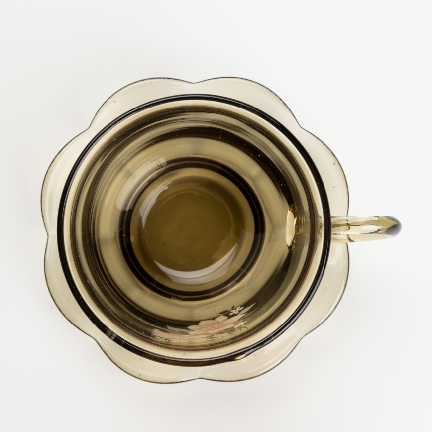 Set 6x vaso de vidrio con platillo ahumado ramo n° 6