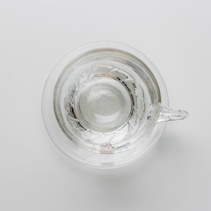 Set 6x vaso de vidrio con platillo transparente ramo n.º 5