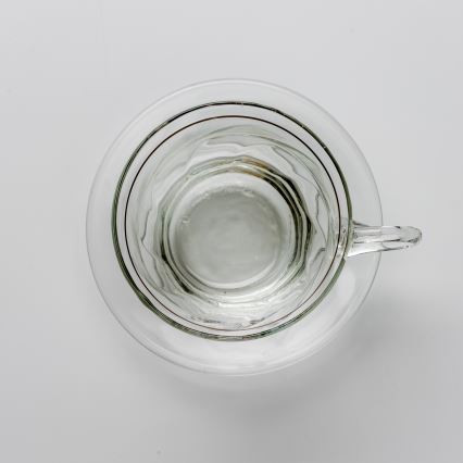 Set 6x vaso de vidrio con platillo transparente ramo n° 3