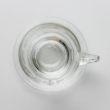 Set 6x vaso de vidrio con platillo transparente ramo n° 8