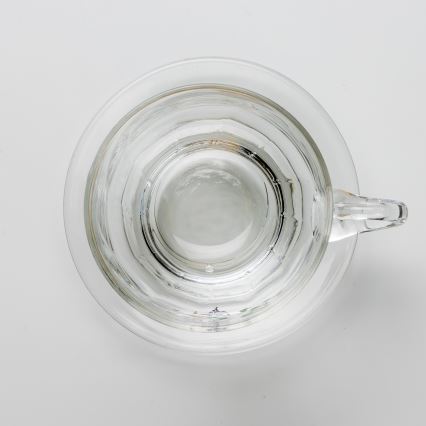 Set 6x vaso de vidrio con platillo transparente ramo n° 8