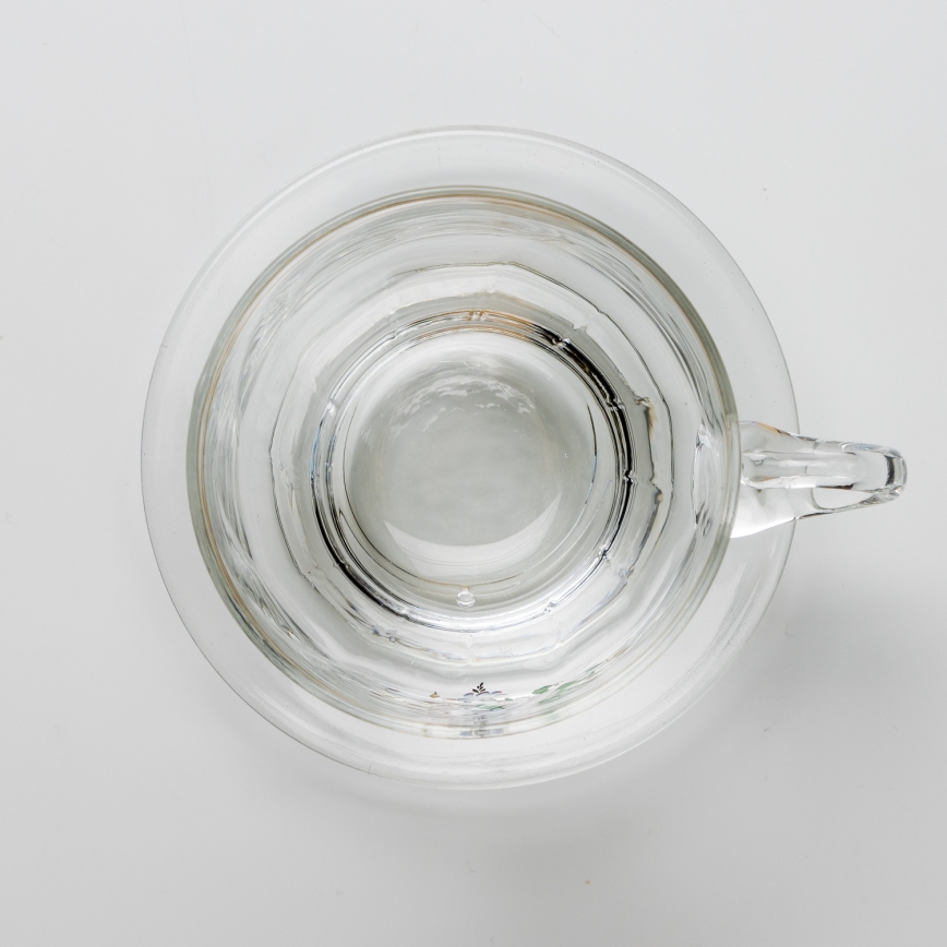 Set 6x vaso de vidrio con platillo transparente ramo n° 8